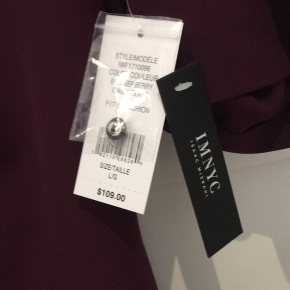 Burgundy Wine Blouse Isaac Mizrahi NYC - Picture 2 of 7